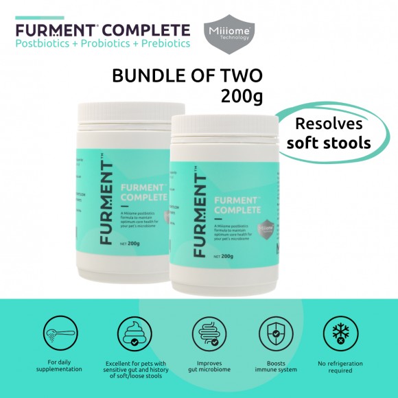 Bundle of 2: FURMENT COMPLETE 200g - Postbiotics, Probiotics, Prebiotics powder supplement