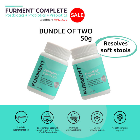Bundle of 2: FURMENT COMPLETE 50g - Postbiotics, Probiotics, Prebiotics powder supplement