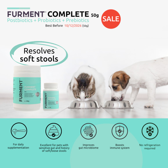 FURMENT Complete 50g or 200g - Postbiotics, Probiotics, Prebiotics powder supplement